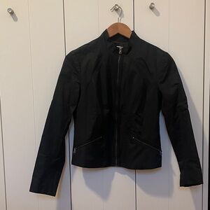 T Tahari Black Bomber/Moto Jacket